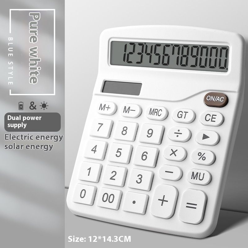 Dual Power Calculator Solar Office Accounting, Student Computer For Finance, Portable_voghion.com