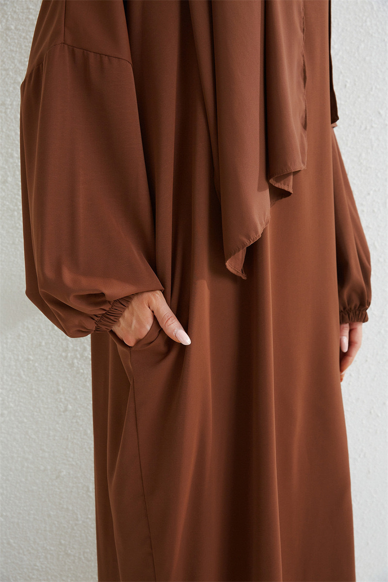 Malaysisches Damen-Kaftan-Kleid im Nahen Osten, Dubai, türkisch, mit Kapuze, langes Kleid_voghion.com