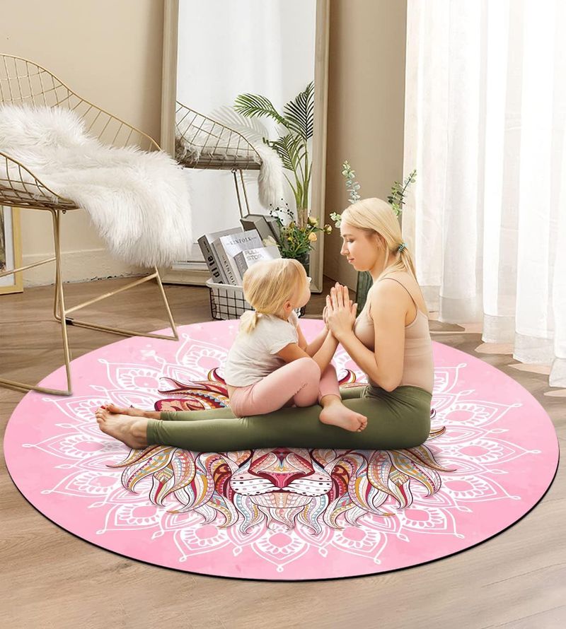 Yogamatten Suède Natuurlijke Rubber Meditatiemat Grote Ronde Mat Meditatie Meditatie Omgekeerde Mat Ondersteuning Antislip SGS Gecertificeerd_voghion.com