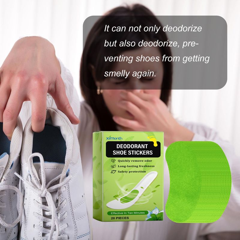 Ximonth Deodorant Shoe Stickers, Deodorant Sports Breathable Deodorant Absorbent Comfortable Refreshing Invisible Deodorant Insoles_voghion.com