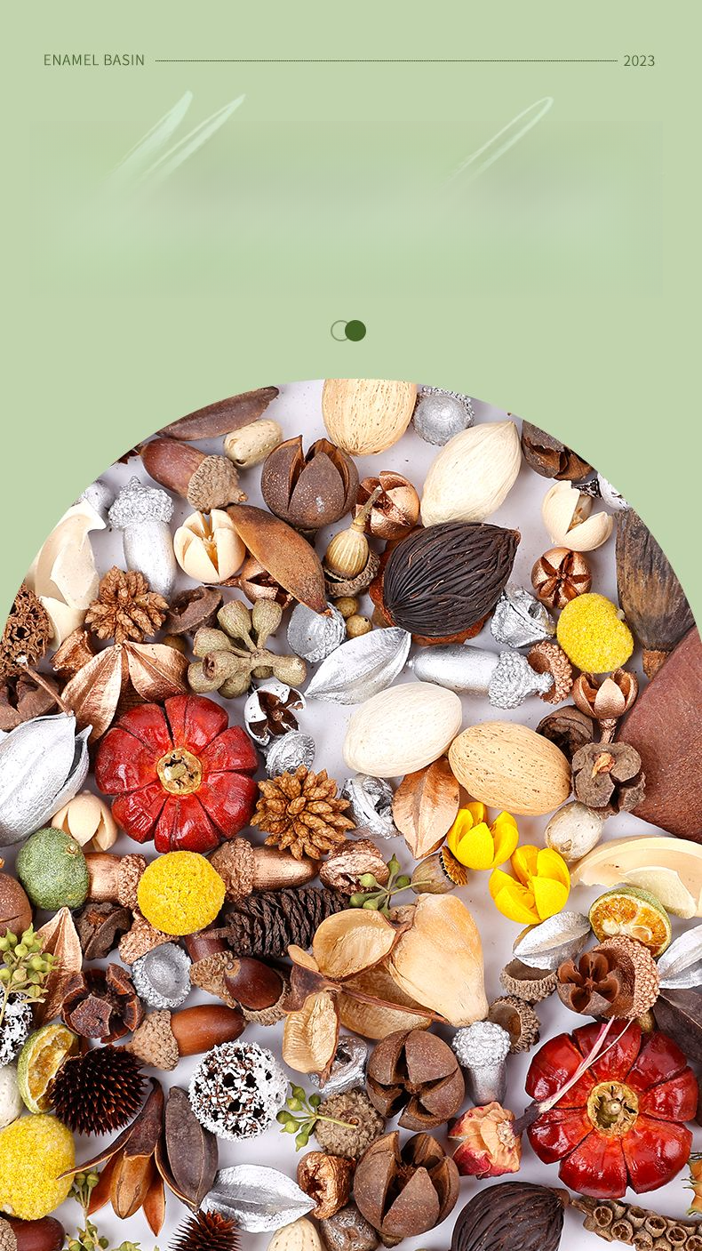 Natural Plant Materials Decorative Ornaments Wreath Handmade Hanging Decor Dried Fruit Combination Set DIY_voghion.com