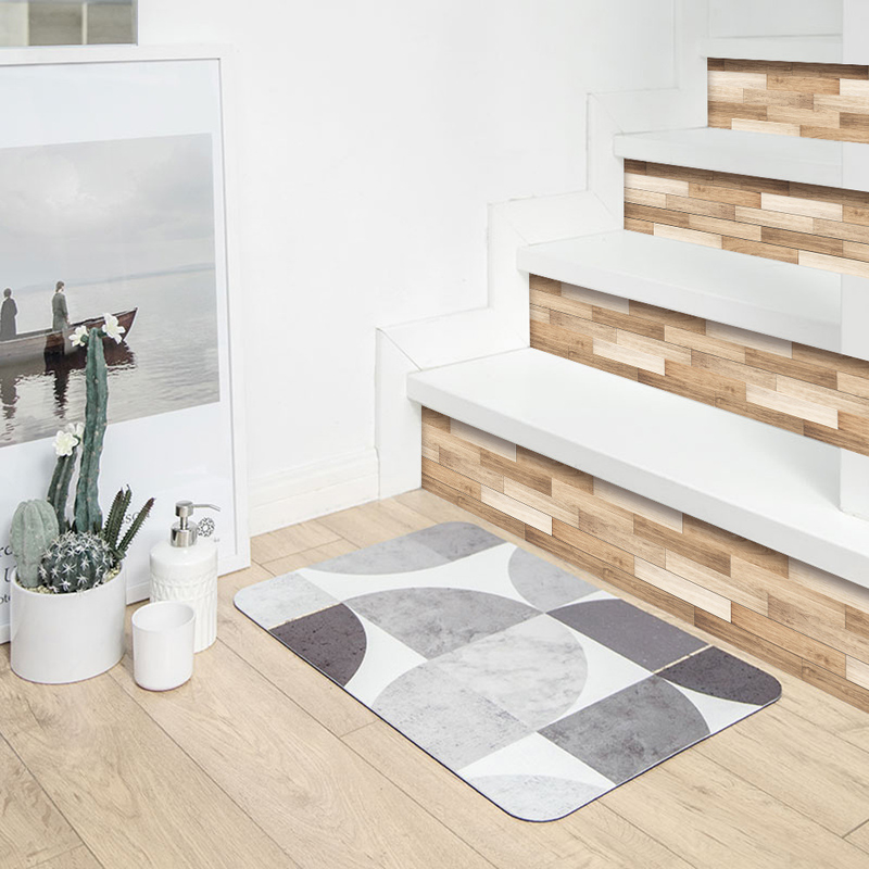 Simulerede keramiske fliser af træ, flisemønstergulve, renovering af boligindretning, selvklæbende vandtæt gør-det-selv-væg_voghion.com