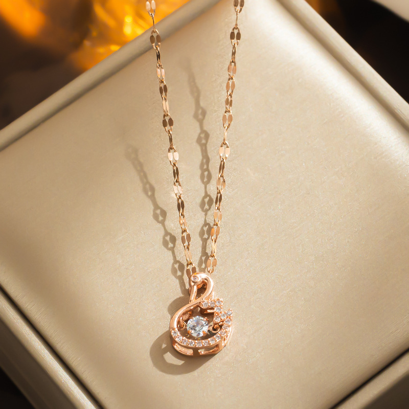 Swan Dream Ketting Smart Sleutelbeen Ketting Licht Luxe Niche Batch Stuur Vriendin Verjaardagscadeau 2023 Nieuw_voghion.com