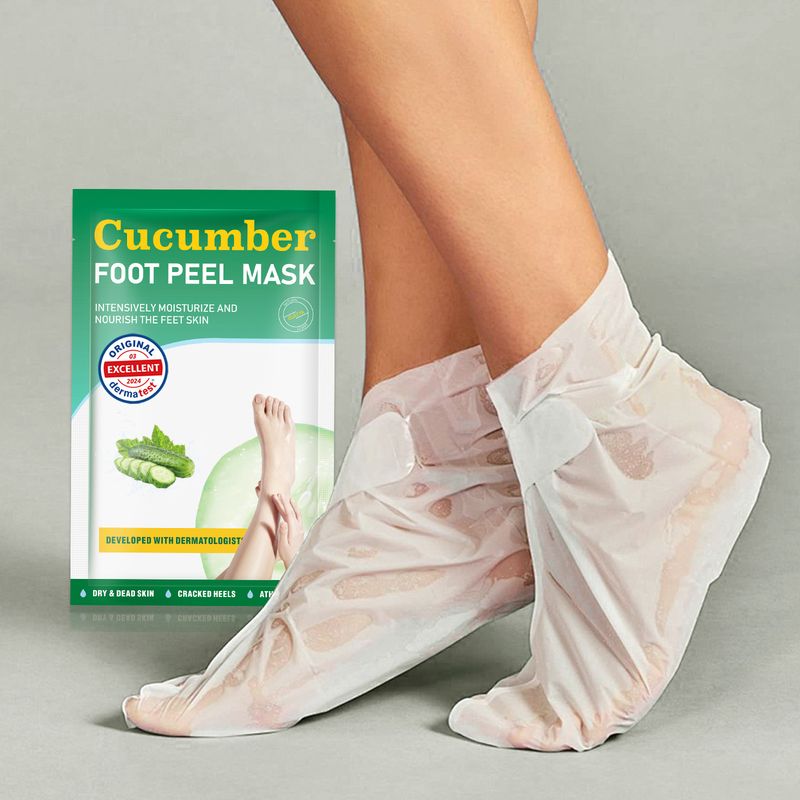 OUKEYA Cucumber Avocado Foot Mask Nawilżająca, Odżywcza - Głębokie Nawilżenie, Złuszczanie, Pielęgnacja Stóp Dla Suchych Popękanych Stóp_voghion.com