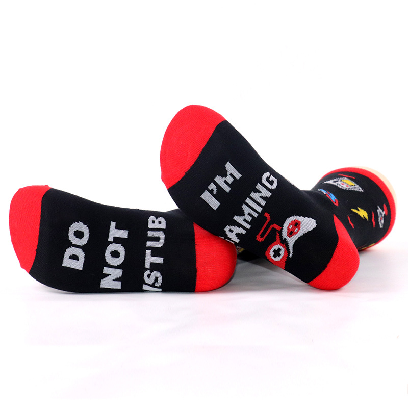 Underwear & Sleepwears Spot I'M GAMING foot sole letter jacquard hot selg long cotton socks_voghion.com