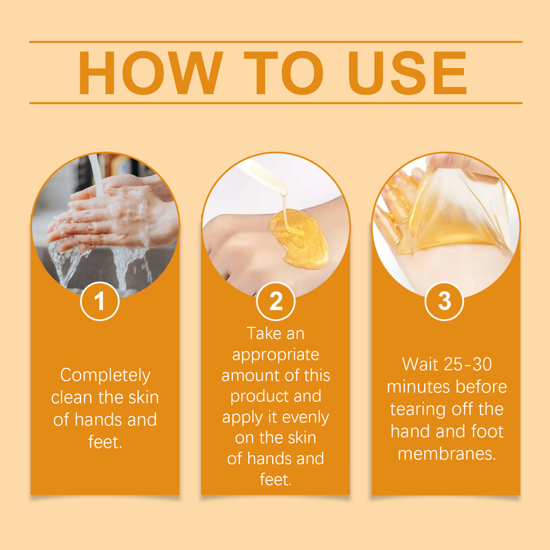 Wiyun Vitamin C Turmeric Pulls Hand And Foot Mask, Gently Cleans Dead Skin, Restores Moisture And Nourishes Delicate Hands And Feet Skin_voghion.com