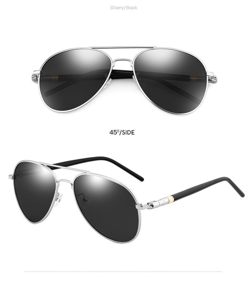 Neuheiten Klassische Polarisierte Sonnenbrille Für Männer Zum Autofahren Retro Metall Angeln Marke Designer Schwarz Pilot Sonnenbrille Männlich UV400 Schutzbrille_voghion.com