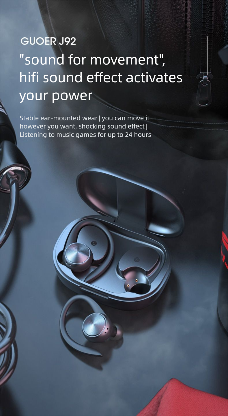 Sports Wireless Bluetooth Earphones, Over-Ear Dual Ear Running High-Quality New Model Compatible With Huawei, Xiaomi,_voghion.com