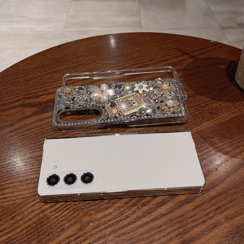 Étui de téléphone portable pour Samsung Z Fold5, nouvelle housse de protection pliable en strass de luxe zFold4, pliable haut de gamme_voghion.com