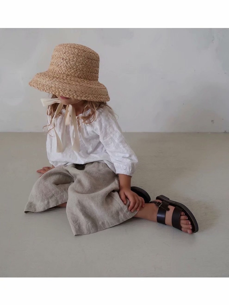 Reis- und Gemüserolle Mama ins Französisch Little Popular Kindertopfdeckel Lafite Strohhut Süßer Hepburn-Stil_voghion.com