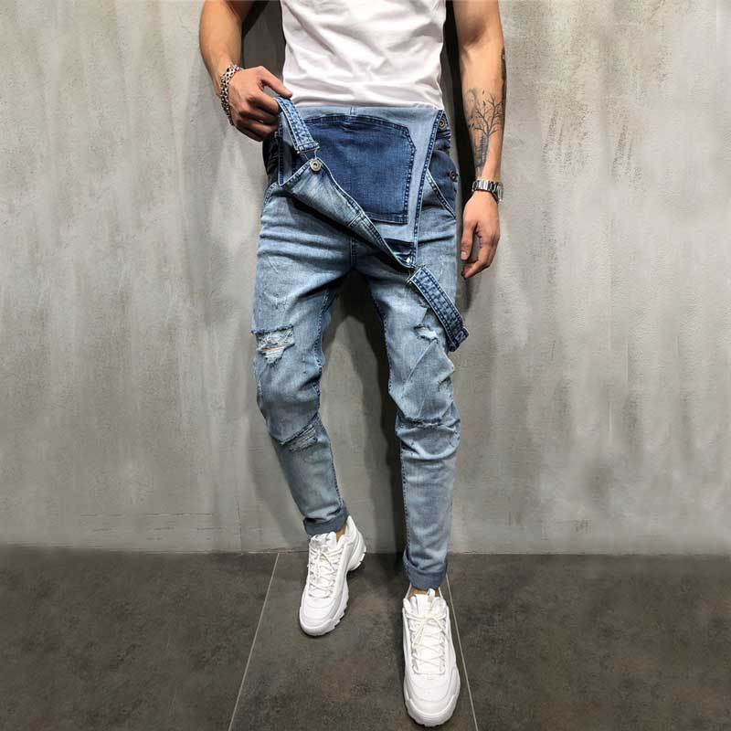 Jeans-Overalls, Hosenträger, Jeans-Strampler für Herren_voghion.com