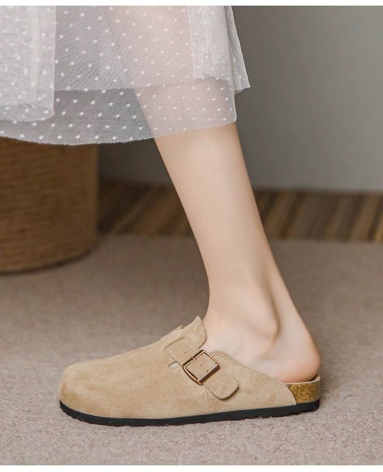 Pantofole da donna in tessuto con punta piatta, alla moda, con suola piatta, taglia grande_voghion.com