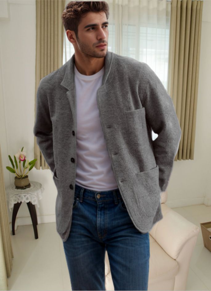 Spring and Autumn Men's Youth Solid Color Trendy Jacket, Outcoat, Casual Coat_voghion.com