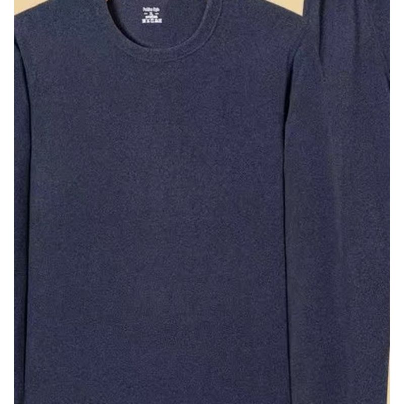 Biancheria intima termica invernale da uomo tedesca, abbinata a una maglietta bifacciale come strato di base in velluto spesso per l'autunno_voghion.com