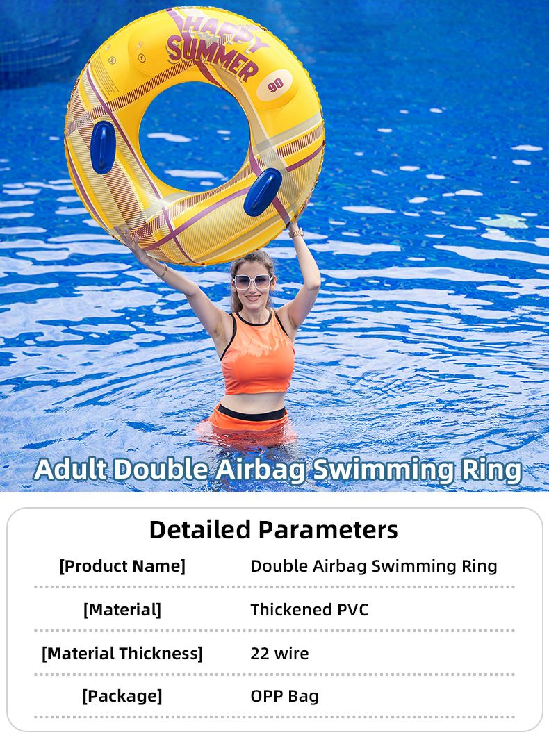 Salvagente gonfiabile da piscina con glitter dorati per adulti - Salvagente gonfiabile in PVC di alta qualità con comodi braccioli (materiale 600D resistente e resistente ai raggi UV)_voghion.com