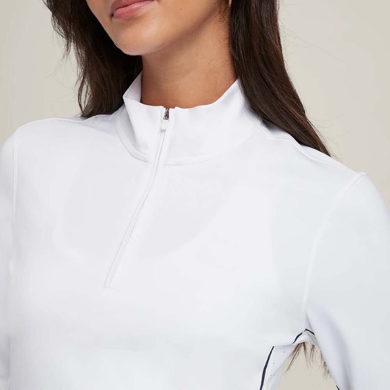 High-quality Slim-fitting Long-sleeved Yoga Women's Breathable Slim-fitting Sports Zipper Golf Tennis Top With A Nude Feel_voghion.com