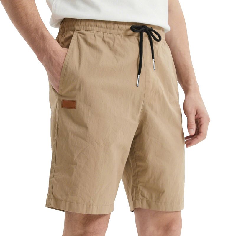 Pantalones de playa para hombre, de verano, informales, ligeros y lujosos, de cinco puntos, con cordón cruzado, talla grande_voghion.com