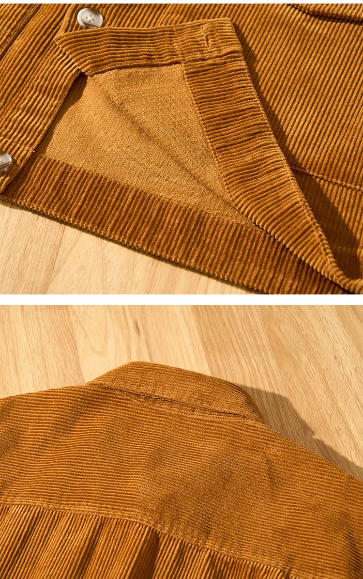 "Herren-Cordhemdjacke – 100 % Baumwolle, übergroß, lässig, zum Knöpfen, mit Brusttaschen (Weiß/Marineblau/Kamel, M-XXXL)"_voghion.com