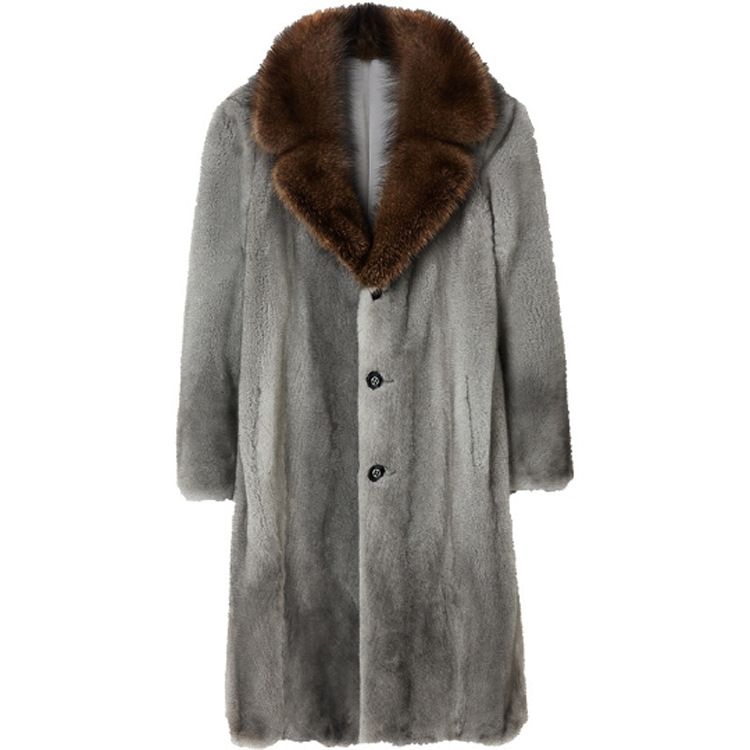 Herrenbekleidung Herren Winter Nerzmantel Herrenbekleidung Ganzer Nerz Lange Nerzpelz Lederjacke Großformat Kunstpelzmantel Warm_voghion.com