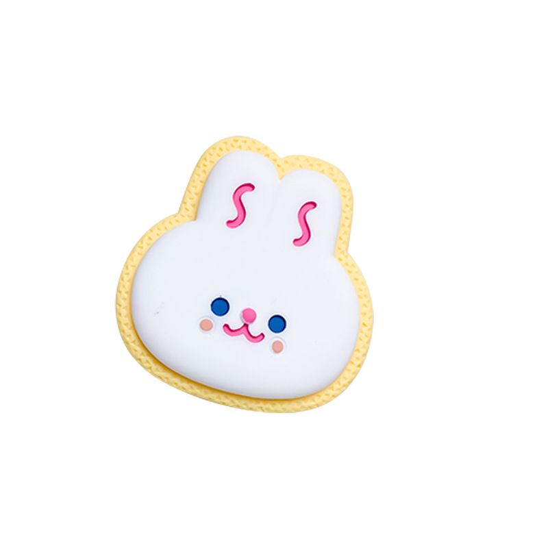 Supporto per airbag per cellulare a forma di coniglio con simpatico cartone animato, incollato con specchio da trucco portatile da tavolo, supporto stabile per nicchia_voghion.com
