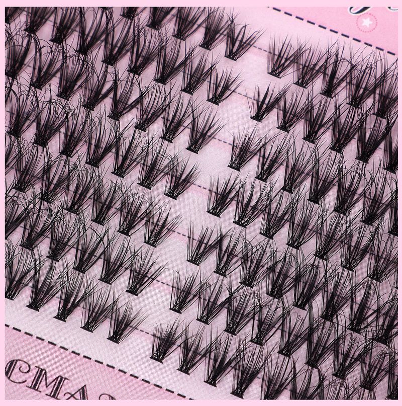 False Eyelashes Single Cluster Large Capacity False Eyelash Book 8 16mmD Curved Curling Natural Classic Segmented Eyelashes_voghion.com