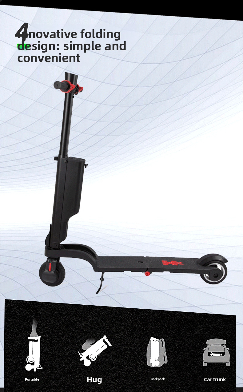 2025 X6 New Mini Folding 36V Electric For Adults, Small Lithium Battery Balance Shared Mobility Scooter, Kick Scooter_voghion.com