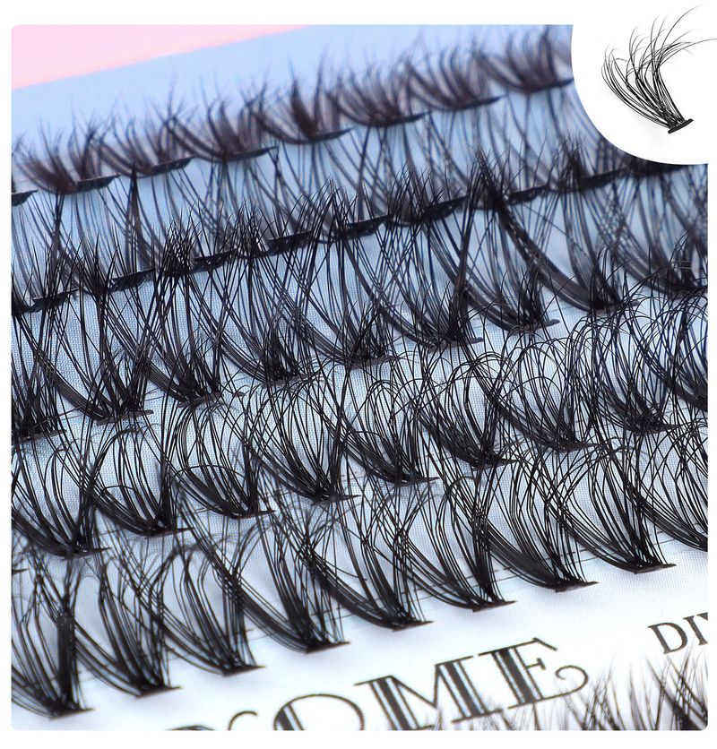 Valse wimpers Diy Enkele cluster haar Valse wimpers Natuurlijk dikke D kromming Gesegmenteerde 10-18m wimpers_voghion.com