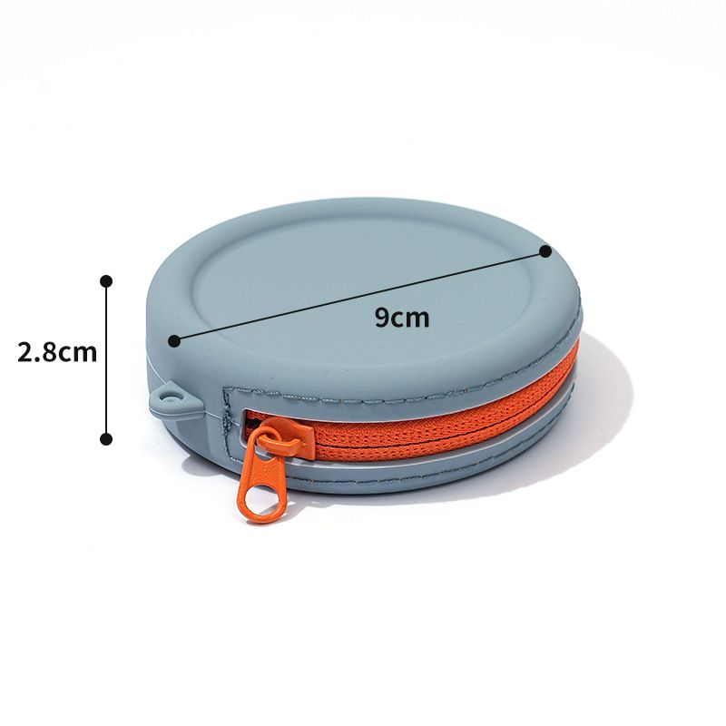 Solid Color Creative Silicone Round Fashion Korean Version Accessory Bag Student Clutch Diving Material Coin Purse_voghion.com