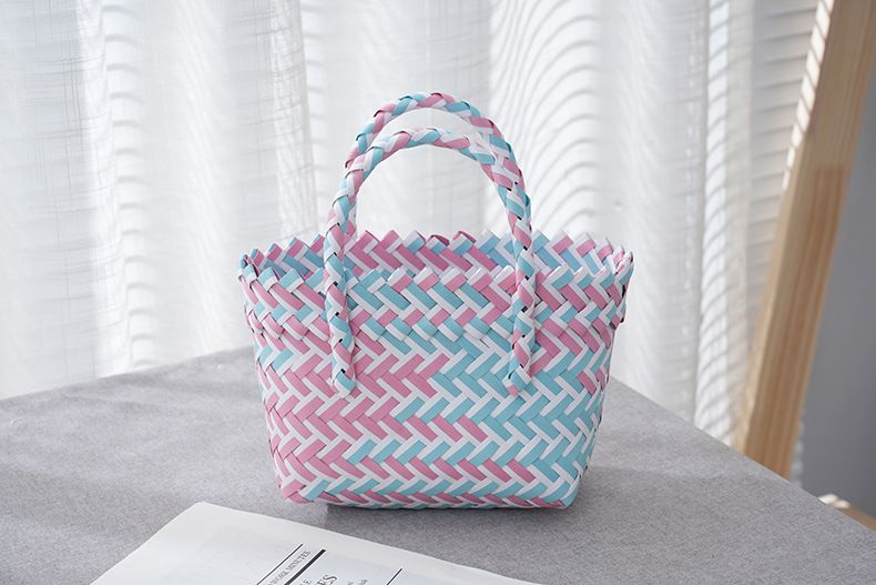 Hochzeitssüßigkeiten aus gewebtem Kunststoff, tragbare Lebensmittelkörbe, gewebte Handtasche aus gewebtem Kunststoff, begleitendes Geschenk, gewebte Tasche aus gewebtem Kunststoff_voghion.com
