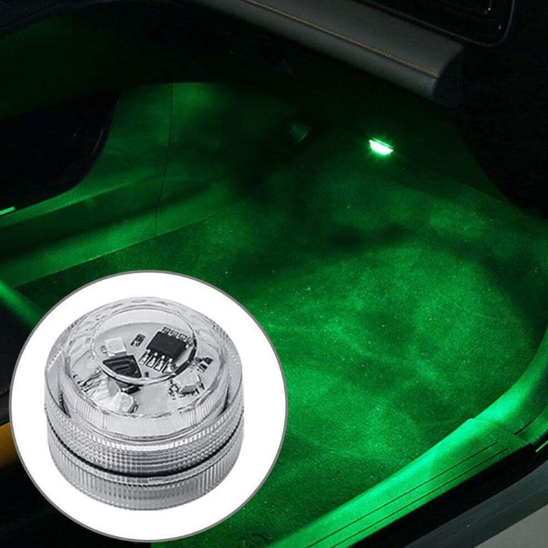 Multi-color light emitting car interior wireless atmosphere light LED environmental protection car cable remote control dazzling decorative lights_voghion.com