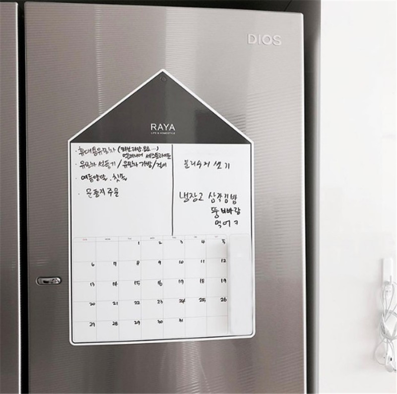 Wind Small House Design Refrigerator Wall Sticker Home Decoration Message Board_voghion.com