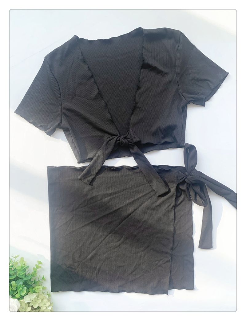 Nieuwe bikini vleesbedekking en dun vierdelig badpak Badpak Dames effen kleur meerdelig badpak_voghion.com