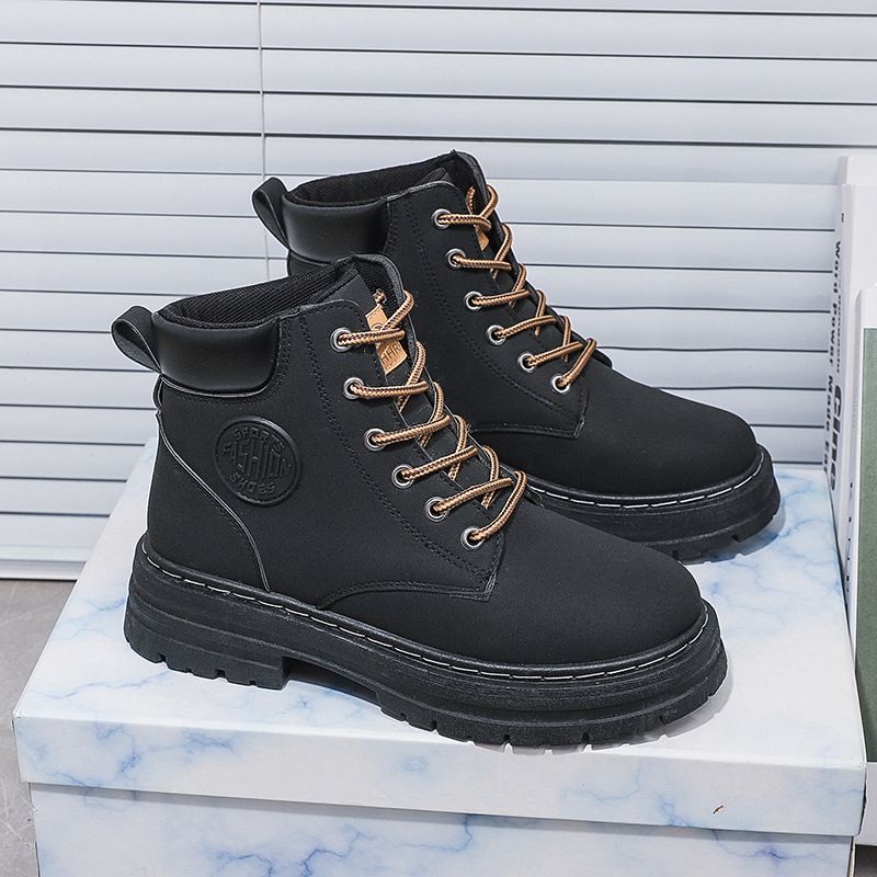 High-top Martin Women, Autumn New British Style Short Korean Version Versatile Thick-soled Casual Work Boots, Snow Boots_voghion.com