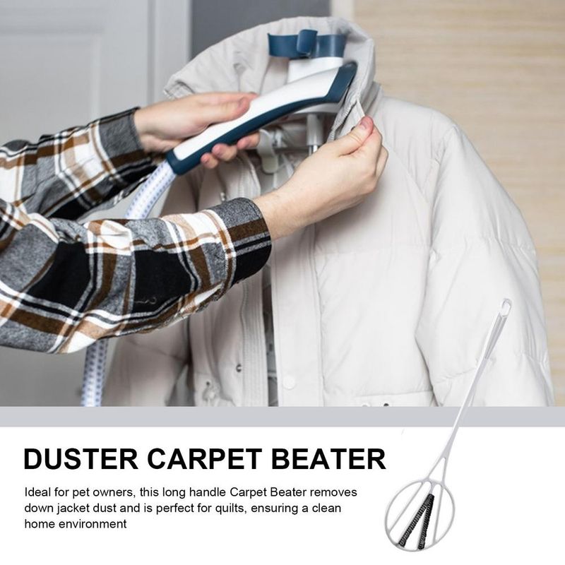 Battitore per tappeti e tappeti, spolveratore manuale per tappeti e tappeti, spolverino con manico lungo, battipiuma manuale per tappeti, spolverino per dettagli, pulitore_voghion.com