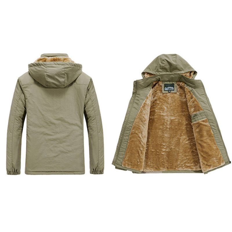 Trench con cappuccio da uomo 2023, lunghezza media, autunno inverno, nuovo, giacca da trekking, foderata in pile, cappotto caldo ad asciugatura rapida_voghion.com