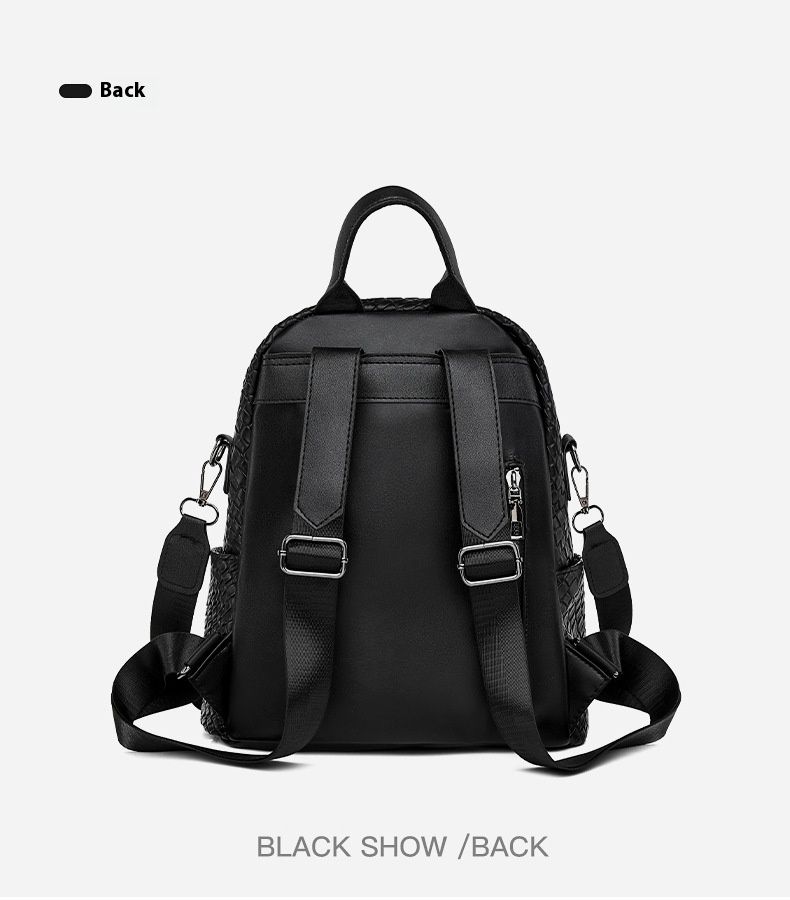 Soft Leather Backpack Women's Bag 2024 New Korean Version Trendy and Fashionable Casual Versatile Large Capacity Bag_voghion.com