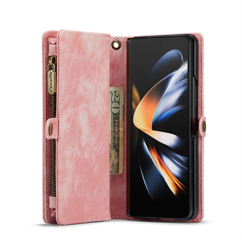 Applicable Galaxy Z Fol4 Leather Case Card Samsung Z Fol5 Phone Case Multi-Function Folding Wallet_voghion.com