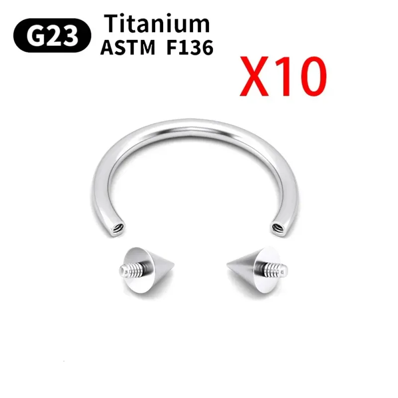 Piercing G23 ASTM36 Anello al naso C Rod Gioielli per il corpo Filettatura interna Cartilagine Elica Orecchini All'ingrosso 251106_voghion.com
