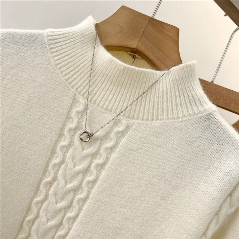 Maglione Undercover per donna da indossare in primavera autunno, 2024 nuovo piccolo ed elegante, stile corto di nicchia, top lavorato a maglia con collo alto_voghion.com