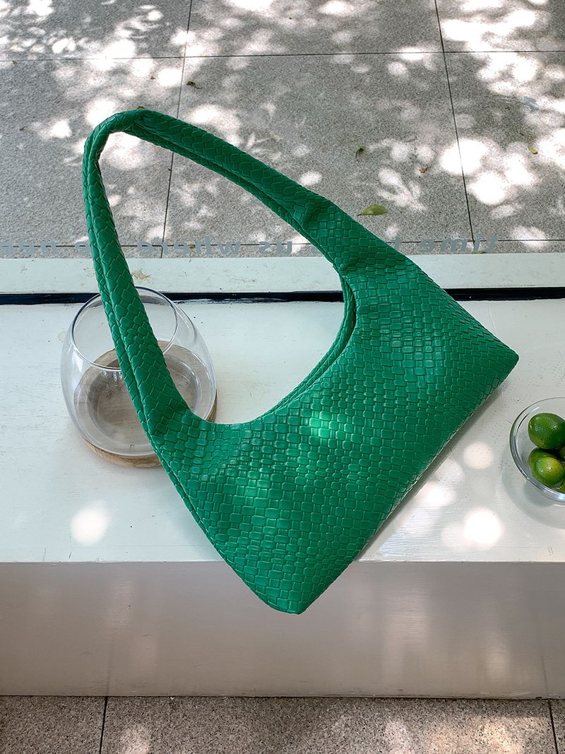 Borsa a tracolla in morbida pelle intrecciata con trama a nido d'ape per le donne, di alta qualità, per i pendolari_voghion.com