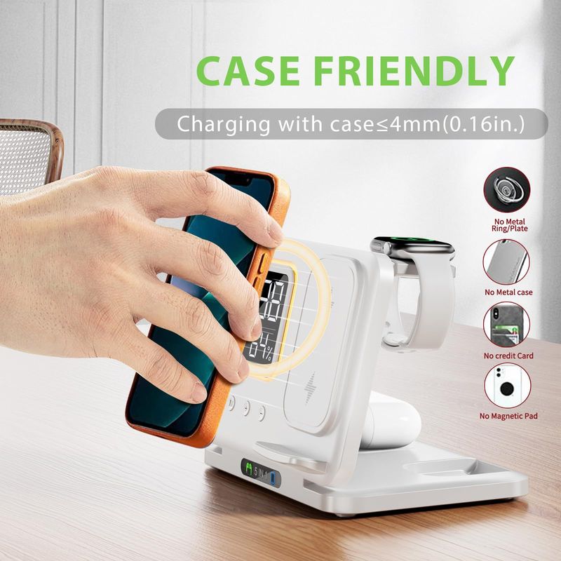 Wireless Charger Three-in-One For Huawei Iphone Iphone16 Samsung Mobile Phone Neutral Iphonewatch10 Watch 4 Headset_voghion.com