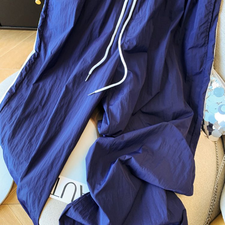 Pantaloni sportivi casual da donna, estivi, con elastico in vita e coulisse, nuovi design, larghi e larghi._voghion.com