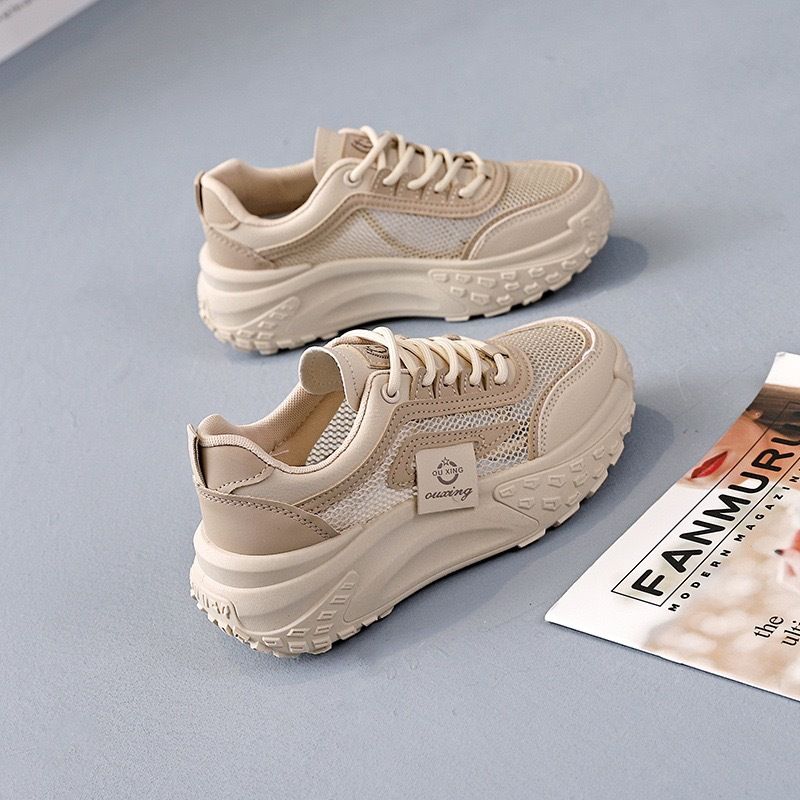2025 Summer New Women's Breathable Mesh Hollow Casual Shoes White Sneakers Women_voghion.com