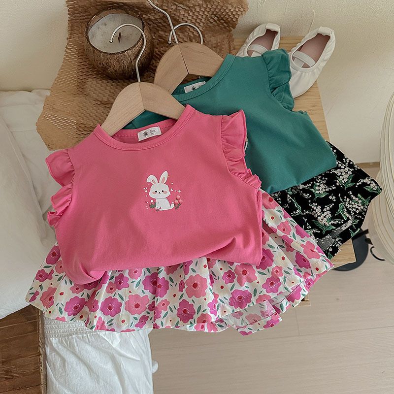 Kinderkleidung für Mädchen, bedruckt, kurze Ärmel, Sommerneuheiten, Kinderkleidung für Mädchen, T-Shirt_voghion.com