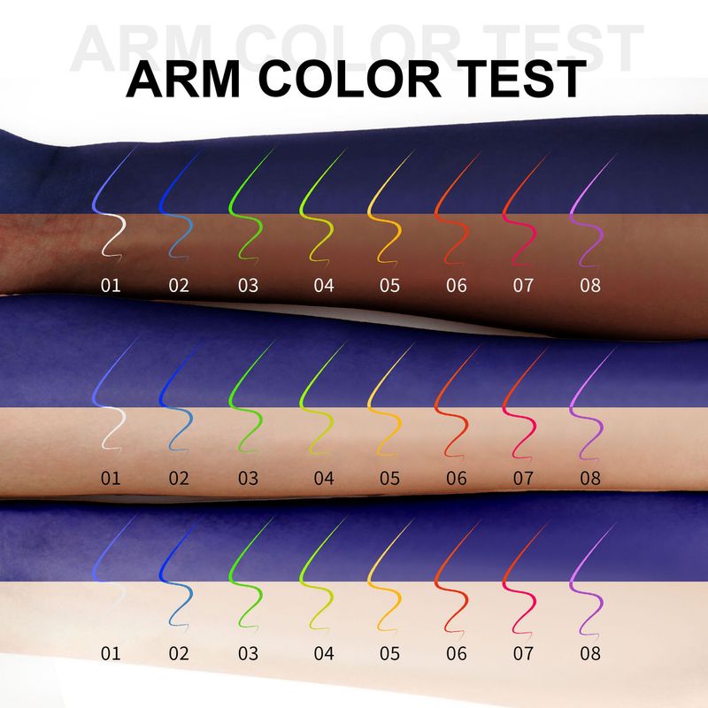 Ombretto e eyeliner combinati, set di eyeliner fluorescenti, eyeliner opaco e luminoso, pittura liquida per il viso, impermeabile e resistente al sudore._voghion.com