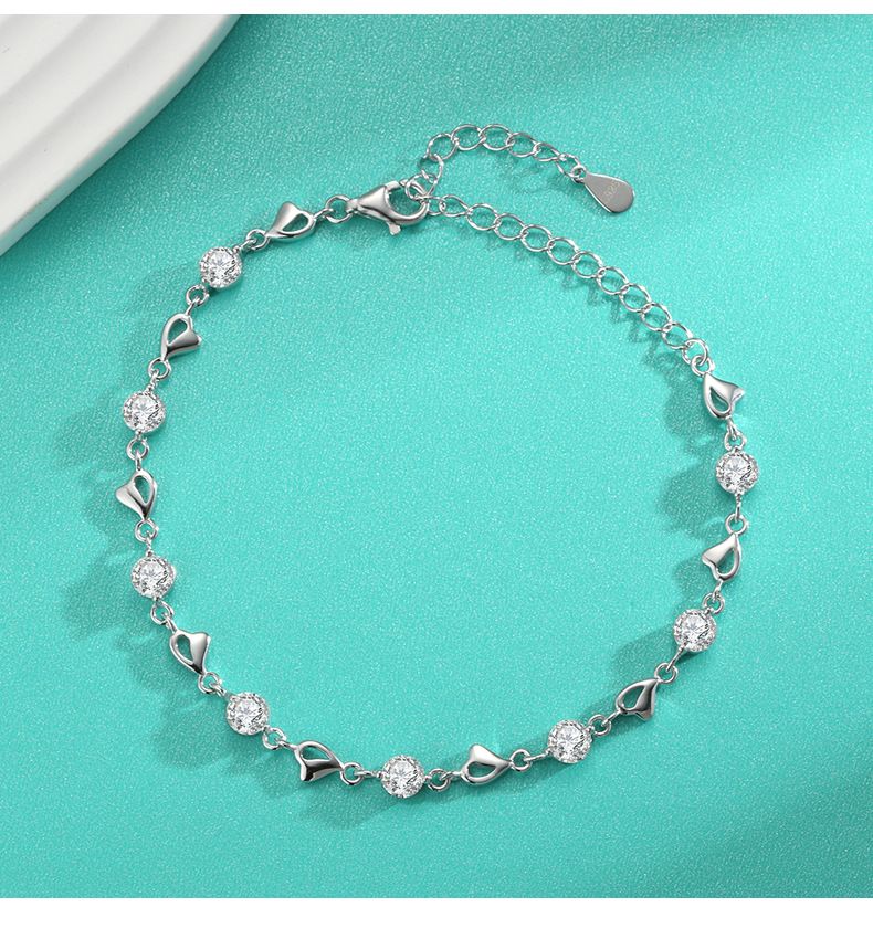 Bracciale in argento sterling con moissanite, gioielli da donna, bracciale telepatico, regalo di compleanno squisito per ragazze, braccialetto di nicchia di fascia alta_voghion.com