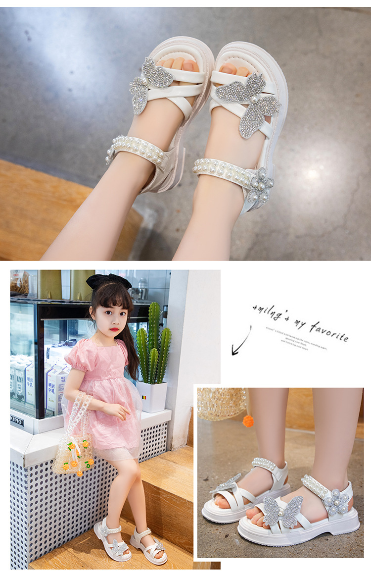 Scarpe Roman 2023 New Summer Girls' Princess Sandali versatili per bambini medi e grandi_voghion.com