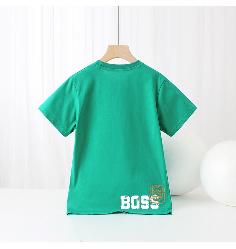 Yaz Kore çocuk giyim yeni erkek spor kısa kollu büyük çocuk nefes alabilen yarım kollu üst çocuk kısa kollu tişört toptan_voghion.com