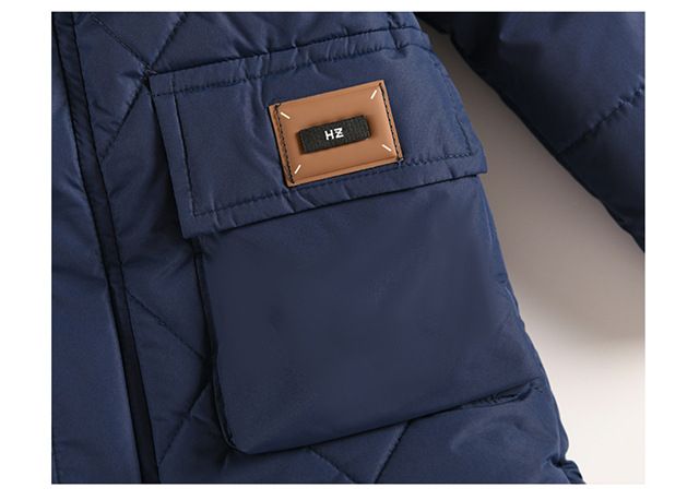 Boys' Winter Jacket With Detachable Hood – Thick Insulated Coat For Cold Weather (110-150cm, Black/Khaki/Bronze/Navy)_voghion.com