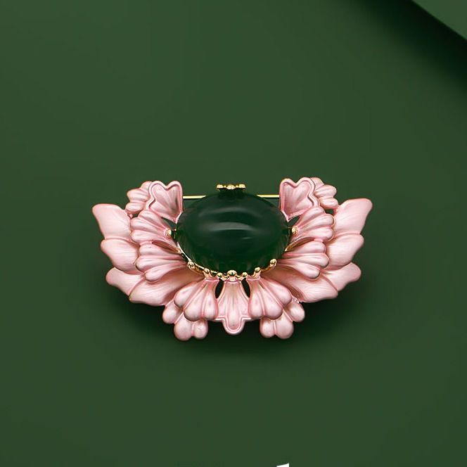 Rosa Begonienbrosche High-End-Damenblume Klassischer Blumenanzug Cheongsam Vielseitiges Zubehör Trend_voghion.com